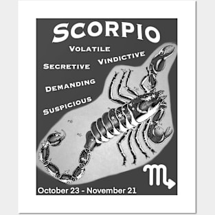 Scorpio Negative Traits Posters and Art